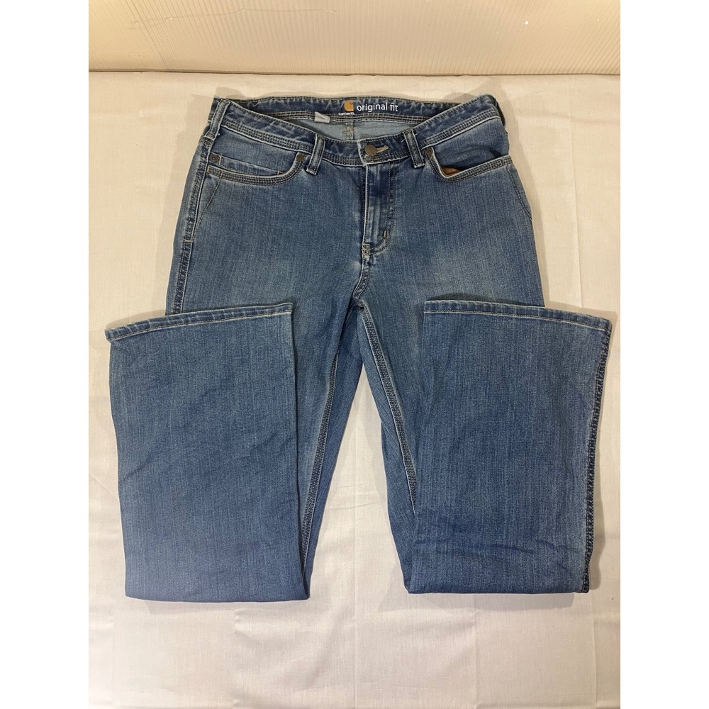 Carhartt Original Fit Womens Jeans Size 8 Short Denim Blue‎ Bootcut